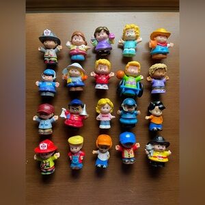Mixed Lot of 20 Fisher Price Little People Careers Chunky and Newer Style